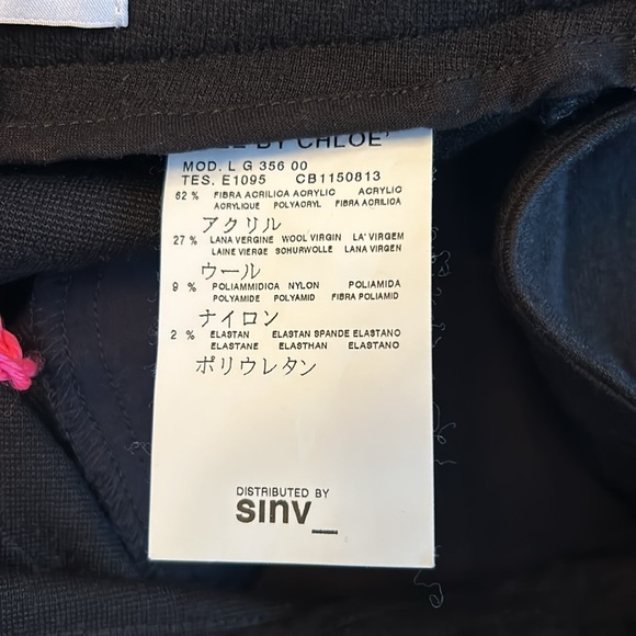 NEW Authentic See By Chloé Zippered Scalloped Black Flare Mini Skirt A-Line - Picture 9 of 10